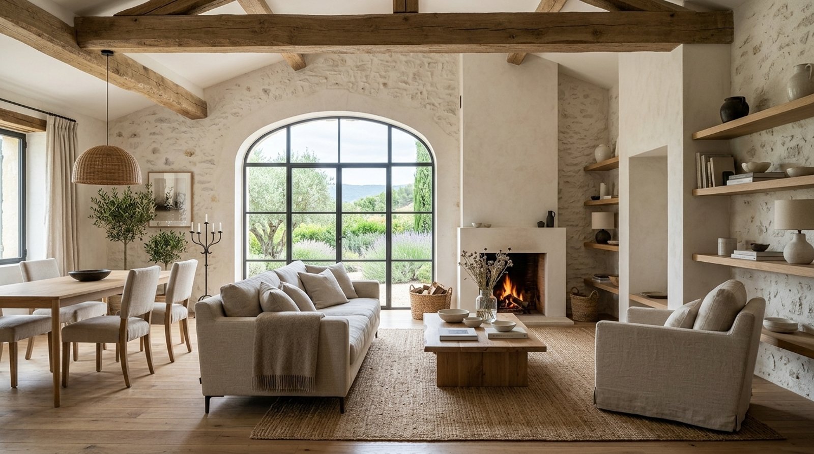 Salon conçu par un architecte d'intérieur